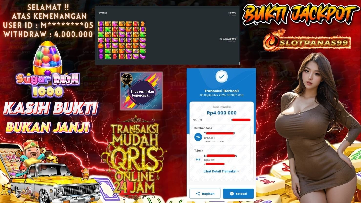 SLOTPANAS99 JACKPOT SLOT SUGAR RUSH 1000